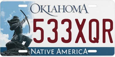 OK license plate 533XQR