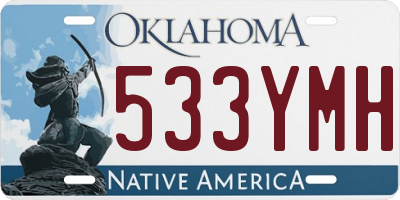 OK license plate 533YMH