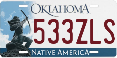 OK license plate 533ZLS