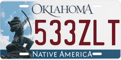 OK license plate 533ZLT