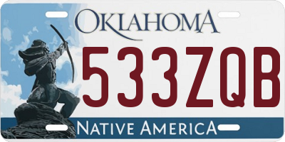 OK license plate 533ZQB