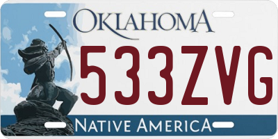 OK license plate 533ZVG