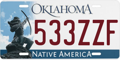 OK license plate 533ZZF