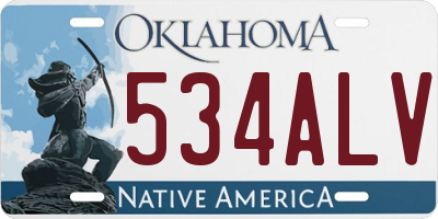 OK license plate 534ALV