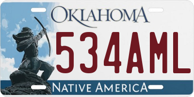 OK license plate 534AML