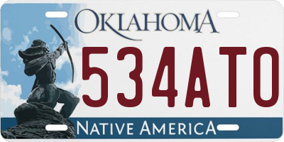 OK license plate 534ATO