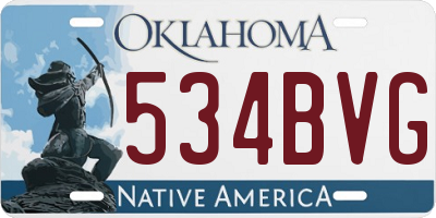 OK license plate 534BVG