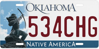 OK license plate 534CHG