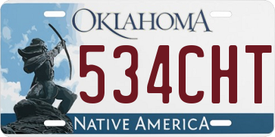 OK license plate 534CHT