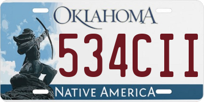 OK license plate 534CII