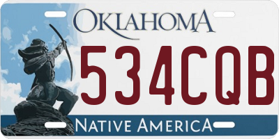 OK license plate 534CQB