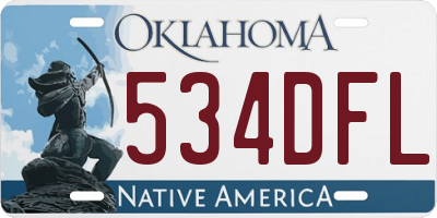 OK license plate 534DFL
