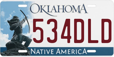 OK license plate 534DLD
