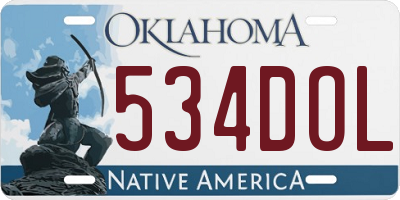 OK license plate 534DOL