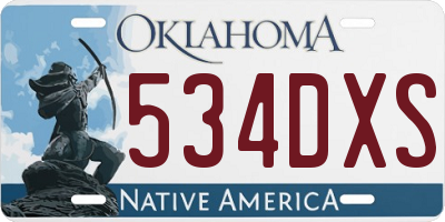 OK license plate 534DXS