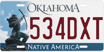 OK license plate 534DXT
