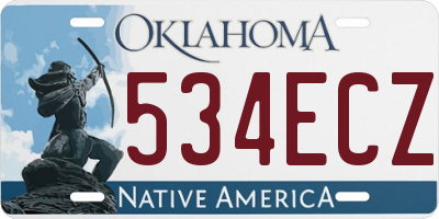 OK license plate 534ECZ