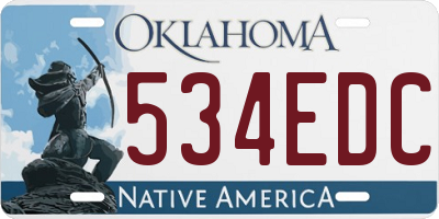 OK license plate 534EDC