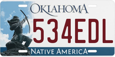 OK license plate 534EDL