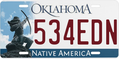 OK license plate 534EDN