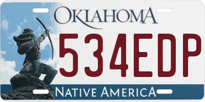 OK license plate 534EDP
