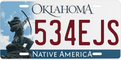 OK license plate 534EJS