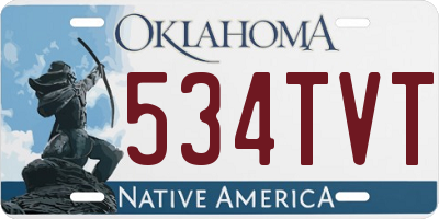 OK license plate 534TVT