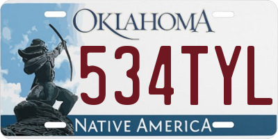 OK license plate 534TYL