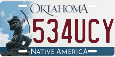 OK license plate 534UCY