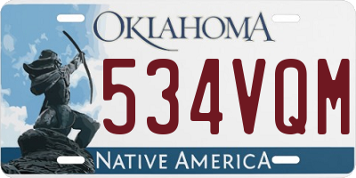 OK license plate 534VQM