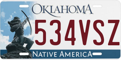 OK license plate 534VSZ