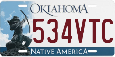 OK license plate 534VTC