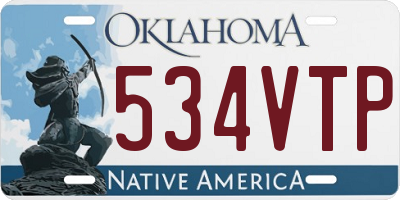 OK license plate 534VTP