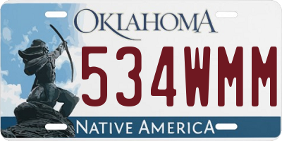OK license plate 534WMM