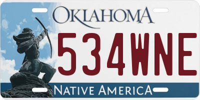 OK license plate 534WNE