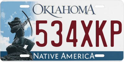 OK license plate 534XKP