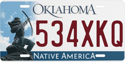 OK license plate 534XKQ