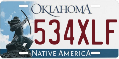 OK license plate 534XLF