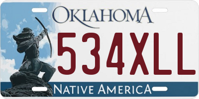 OK license plate 534XLL