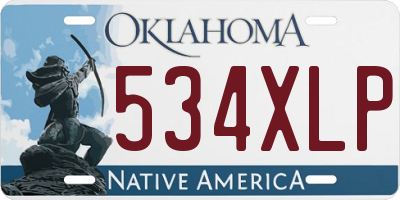 OK license plate 534XLP