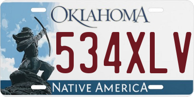 OK license plate 534XLV
