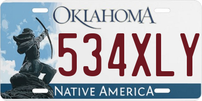 OK license plate 534XLY