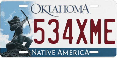 OK license plate 534XME