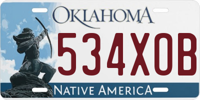 OK license plate 534XOB