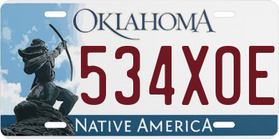 OK license plate 534XOE