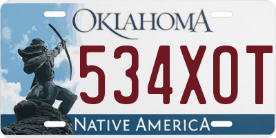 OK license plate 534XOT