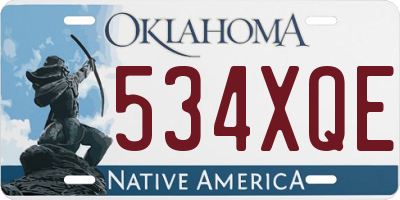 OK license plate 534XQE