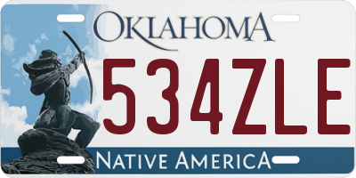 OK license plate 534ZLE