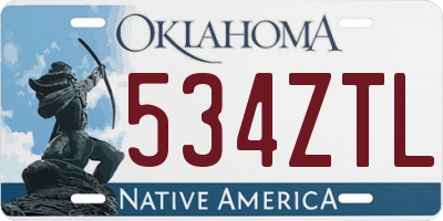 OK license plate 534ZTL