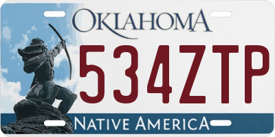 OK license plate 534ZTP
